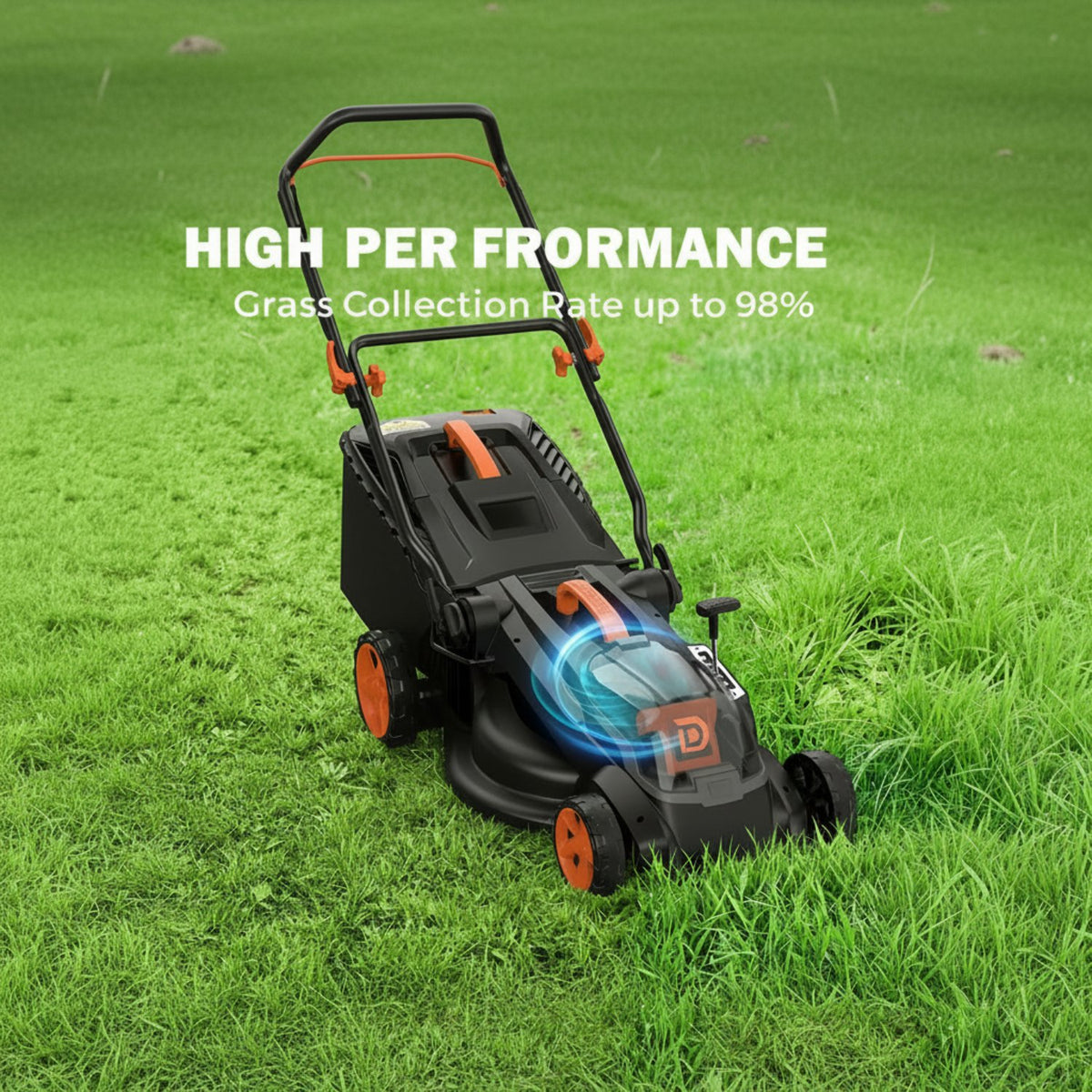 40V 19" Cordless Lawn Mower, Brushless Push Lawn Mower