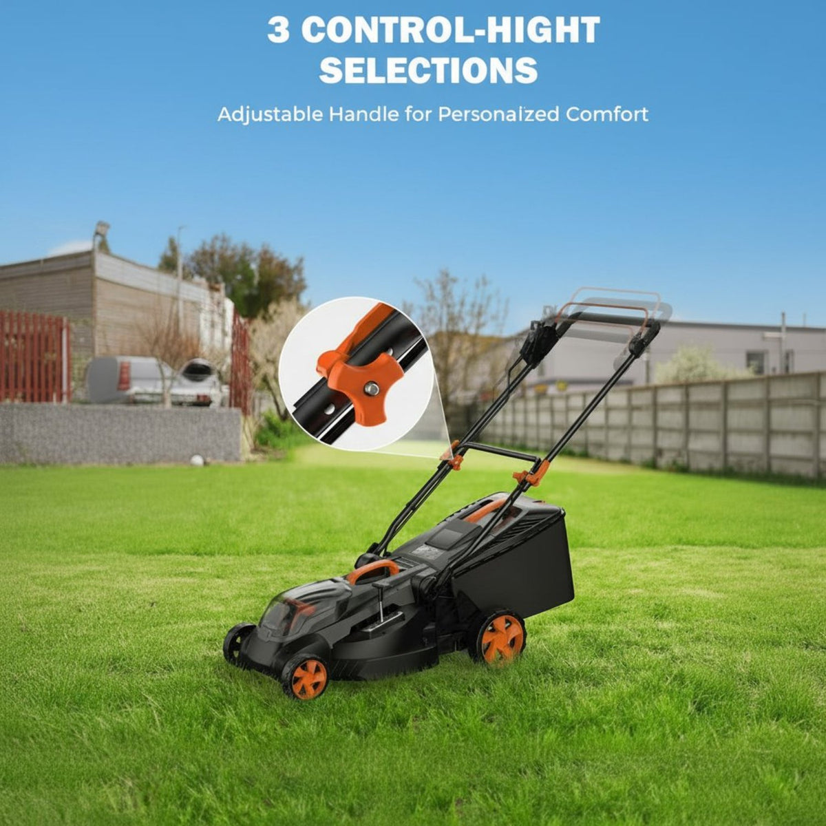 40V 19" Cordless Lawn Mower, Brushless Push Lawn Mower