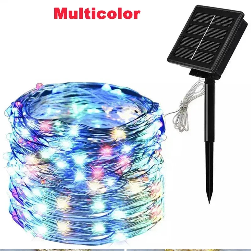 50/100/200/300/400LED Solar LED Light Outdoor Festoon Garden Fairy Light String Waterproof Christmas Garland Yard Decoration