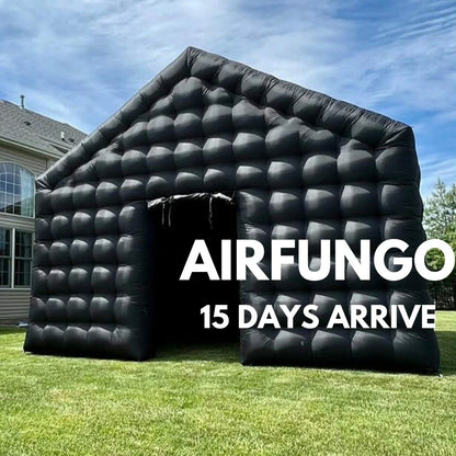 Black Inflatable Nightclub Dome Tent Wedding Cube Square Gazebo Event Big Portable Night Club Party Pavilion For Outdoor Use