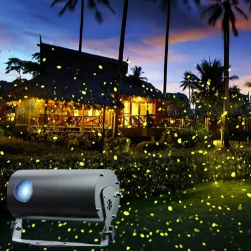 Dynamic Firefly Projection Lamp with Remote Control Light Adjustment Outdoor Waterproof Courtyard Lawn Garden Landscape Light