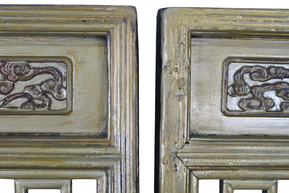 Pair Antique Gilded  Screen Panels